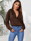 Blusa de cetim