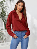 Blusa de cetim