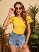 Blusa de manga borboleta