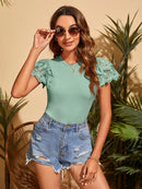 Blusa de manga borboleta