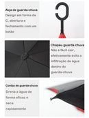 SuFeng SuFeng Guarda Chuva Invertido Tecido Duplo Impermeável Reforçado