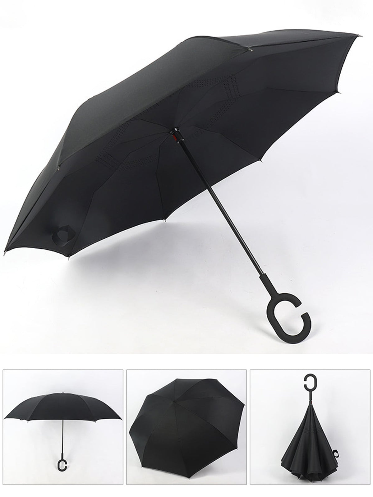 SuFeng SuFeng Guarda Chuva Invertido Tecido Duplo Impermeável Reforçado