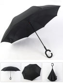 SuFeng SuFeng Guarda Chuva Invertido Tecido Duplo Impermeável Reforçado