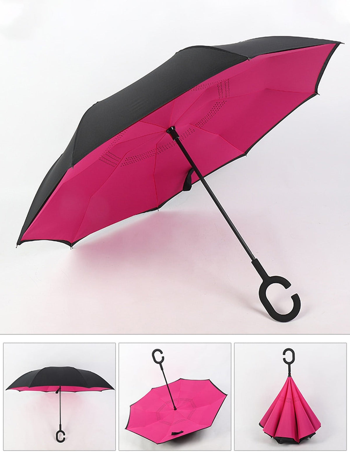 SuFeng SuFeng Guarda Chuva Invertido Tecido Duplo Impermeável Reforçado