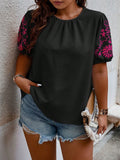 Blusa com manga bordada