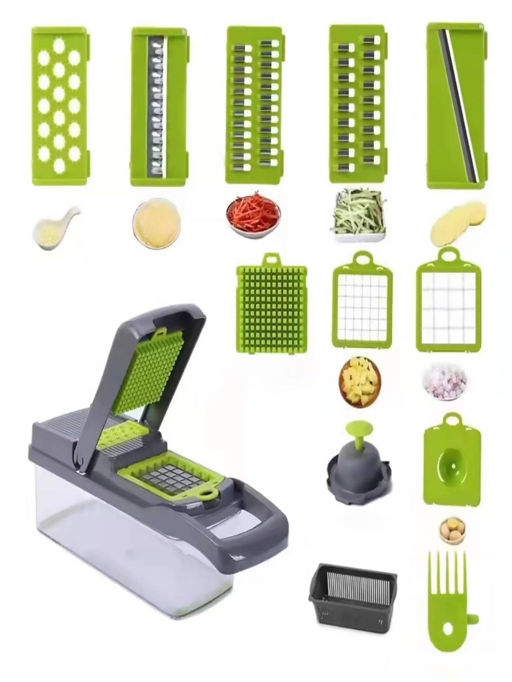 Cortador Fatiador Manual De Legumes Frutas E Verduras Laminas De Aço Inoxidável