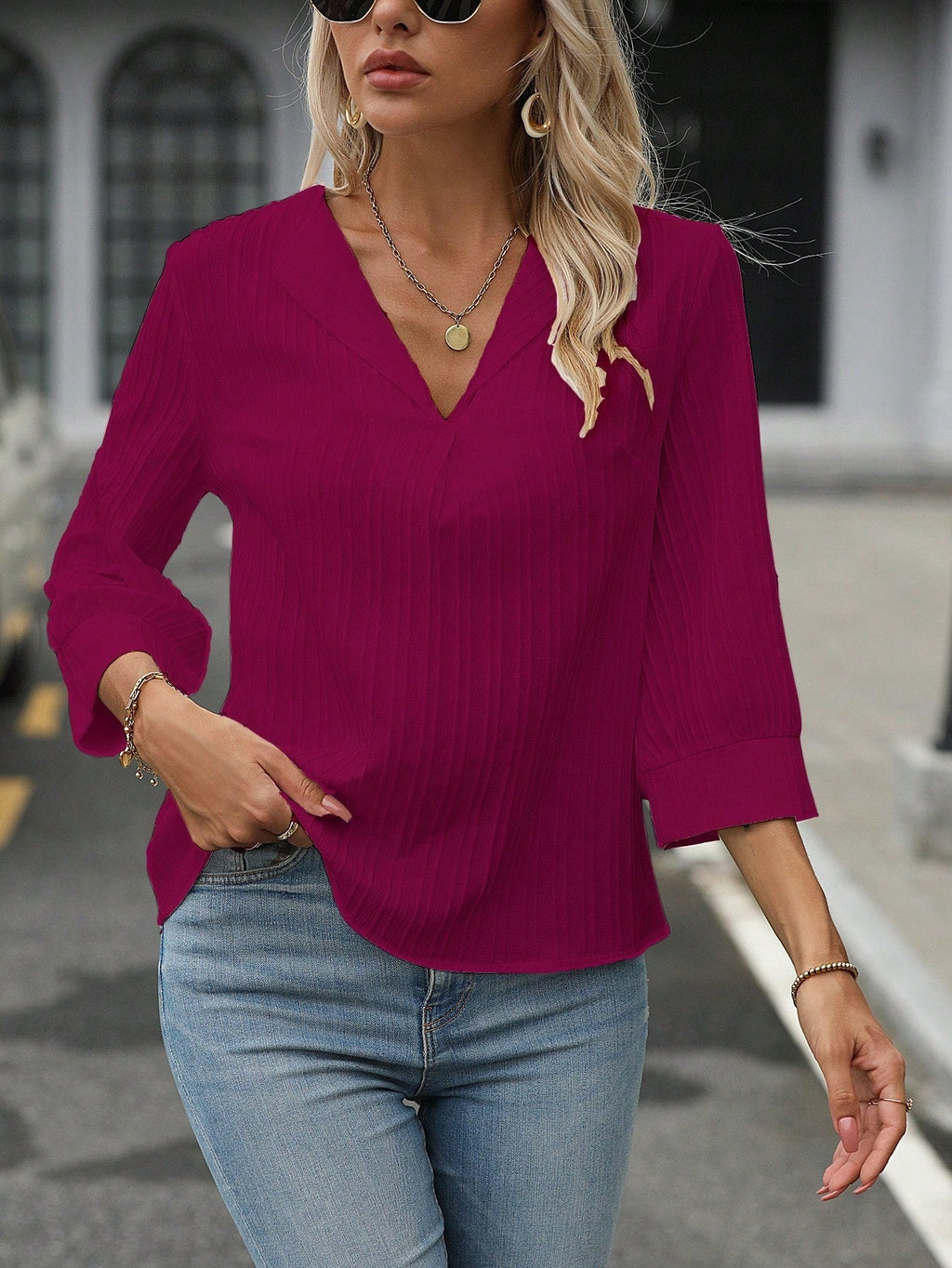 Camisa decote em V
