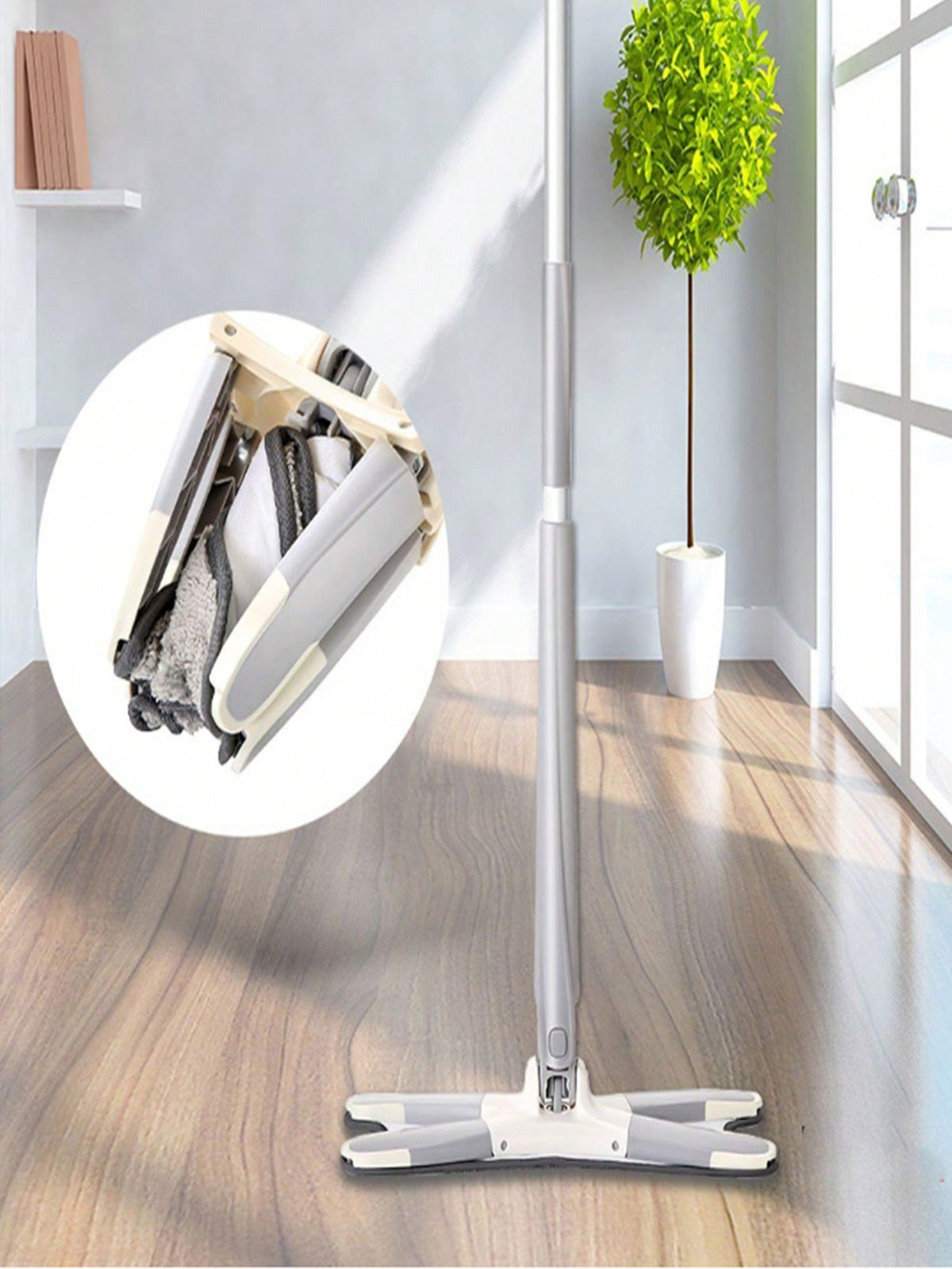 Esfregão Triangular Mop Giratório 360 Ajustável Limpador