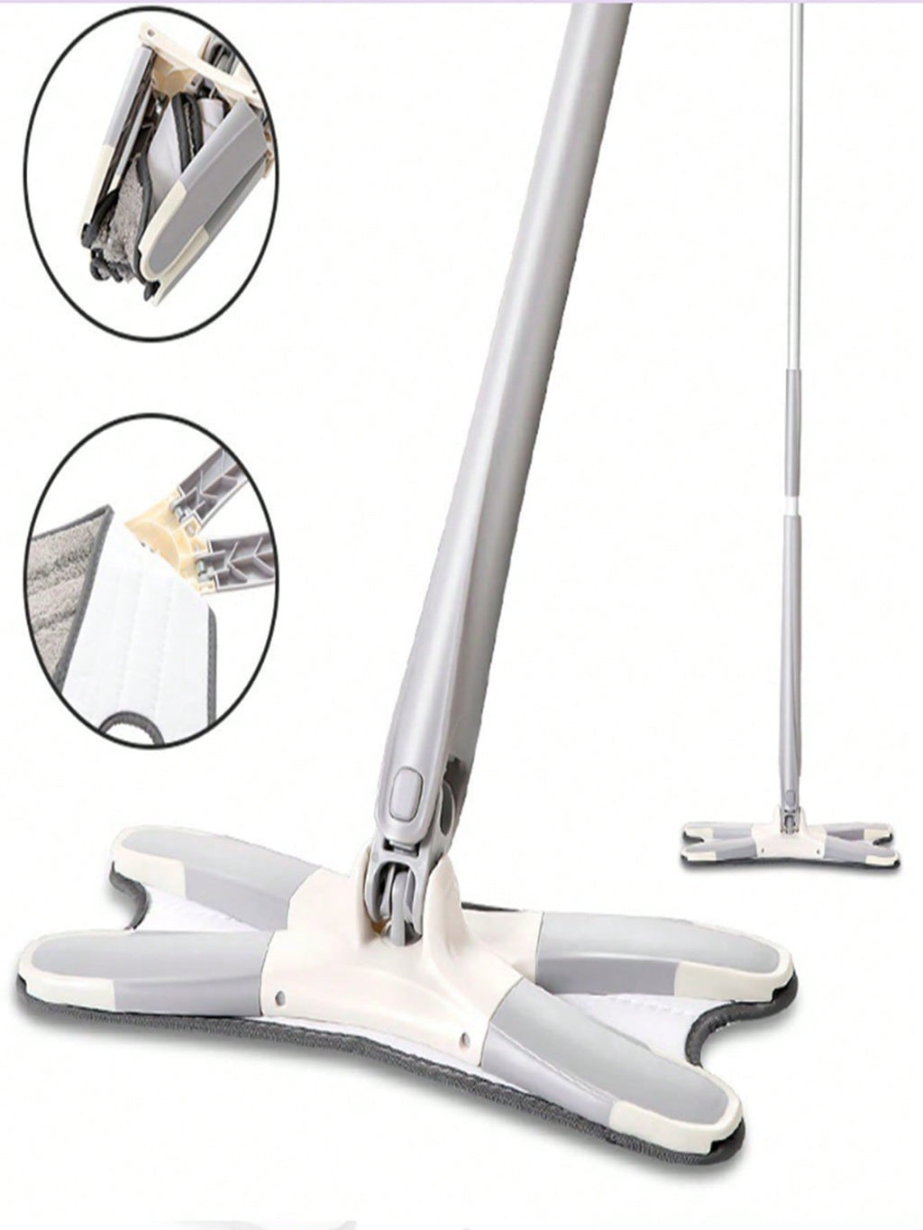 Esfregão Triangular Mop Giratório 360 Ajustável Limpador