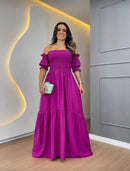 Vestido com lastex