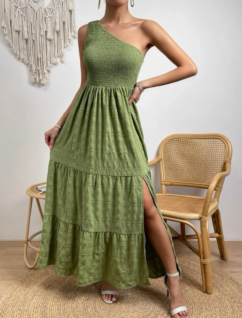 Vestido com fenda