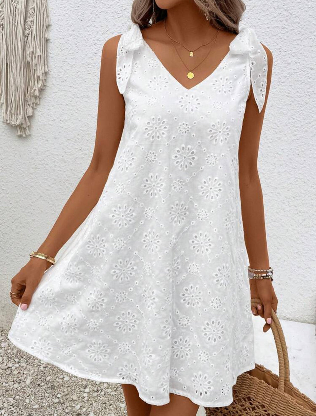 Vestido de lese com nó
