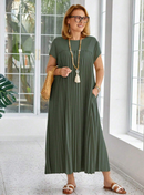 Vestido com plissado