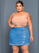 Short saia jeans