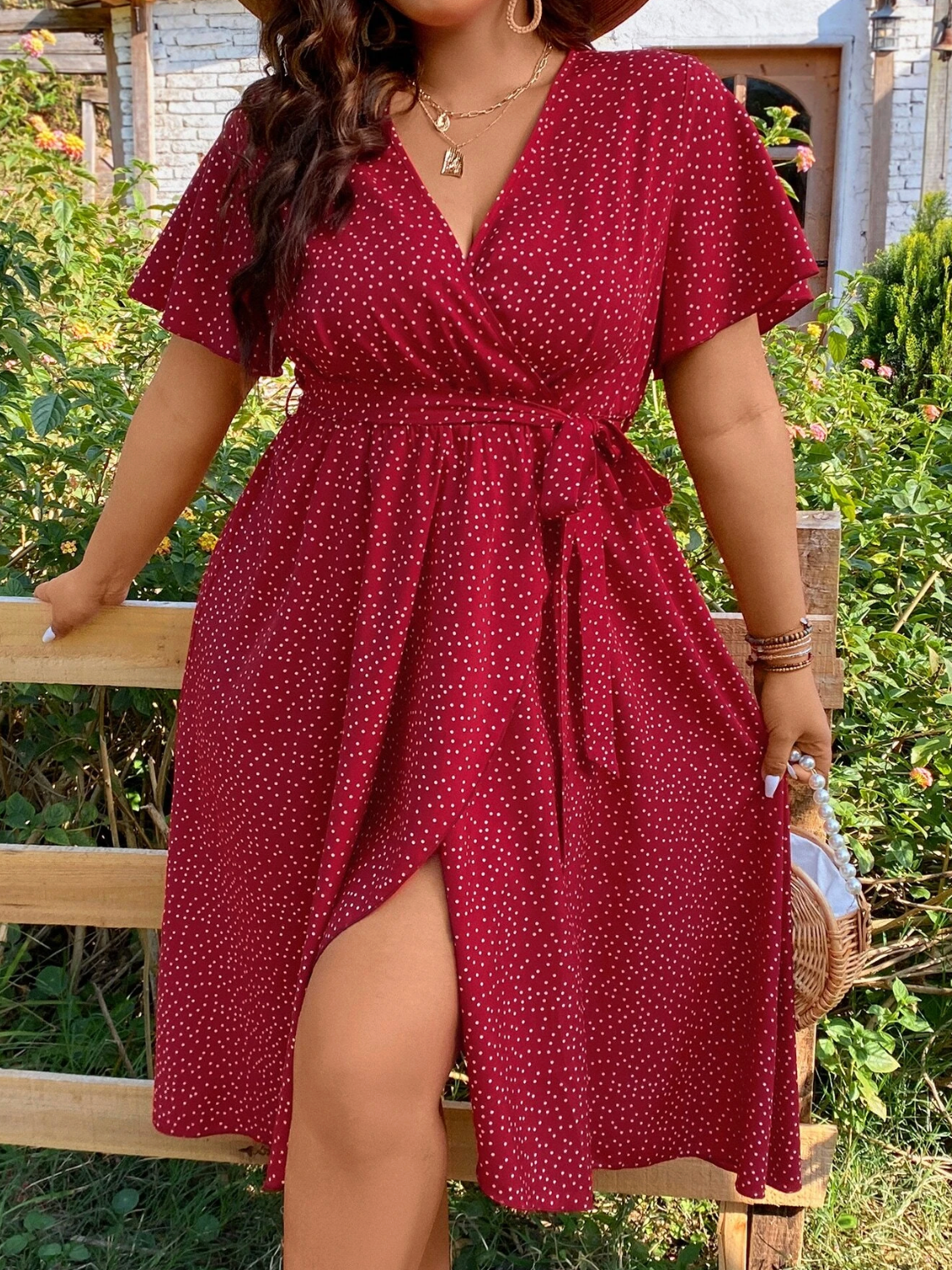 Vestido com babado