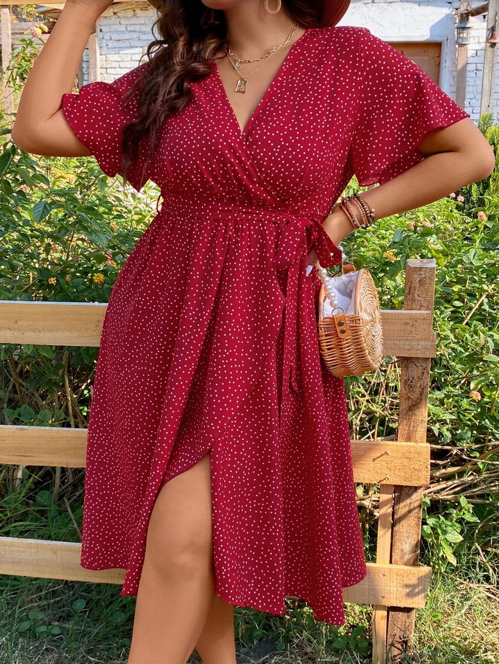 Vestido com babado