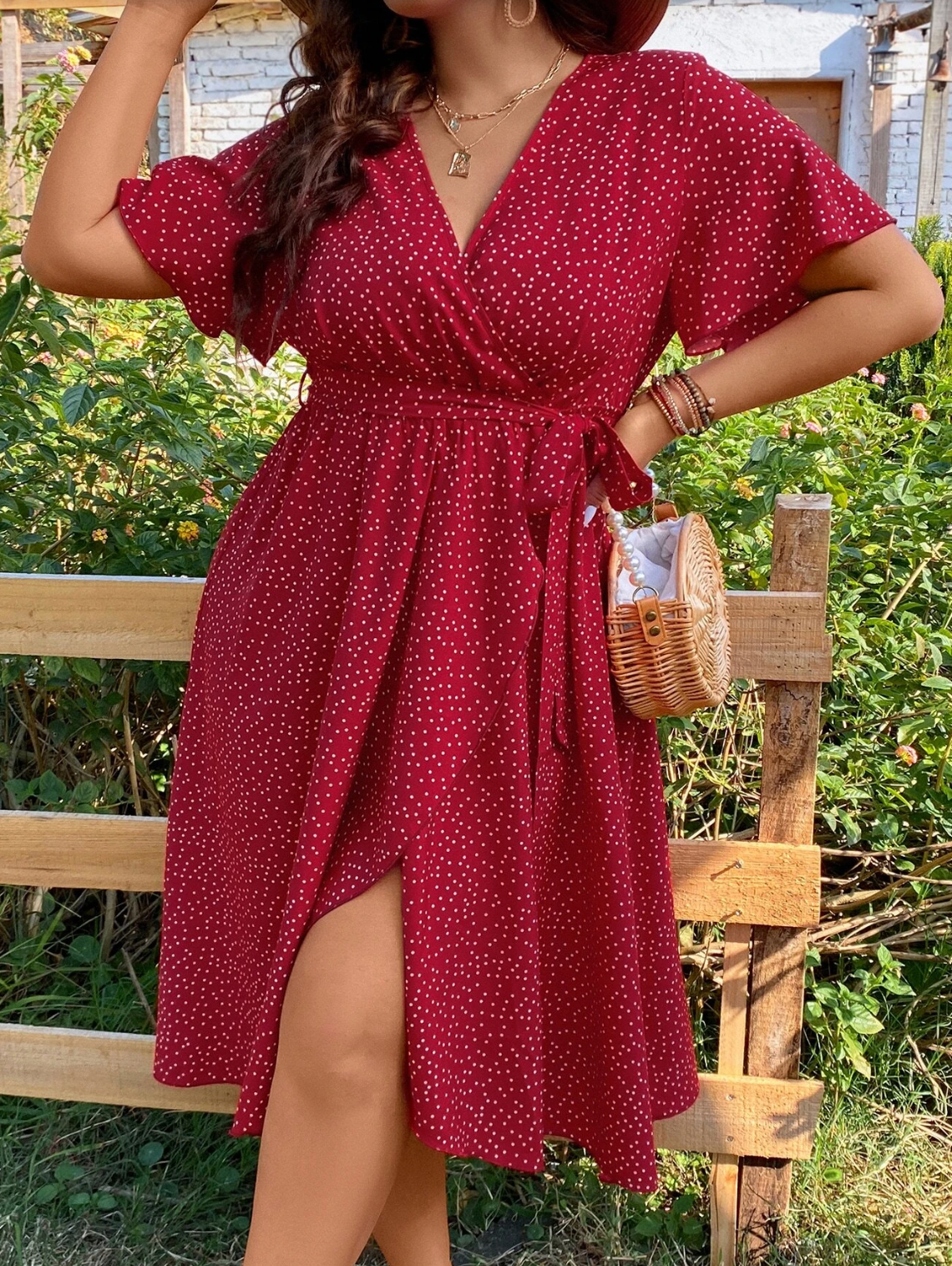 Vestido com babado