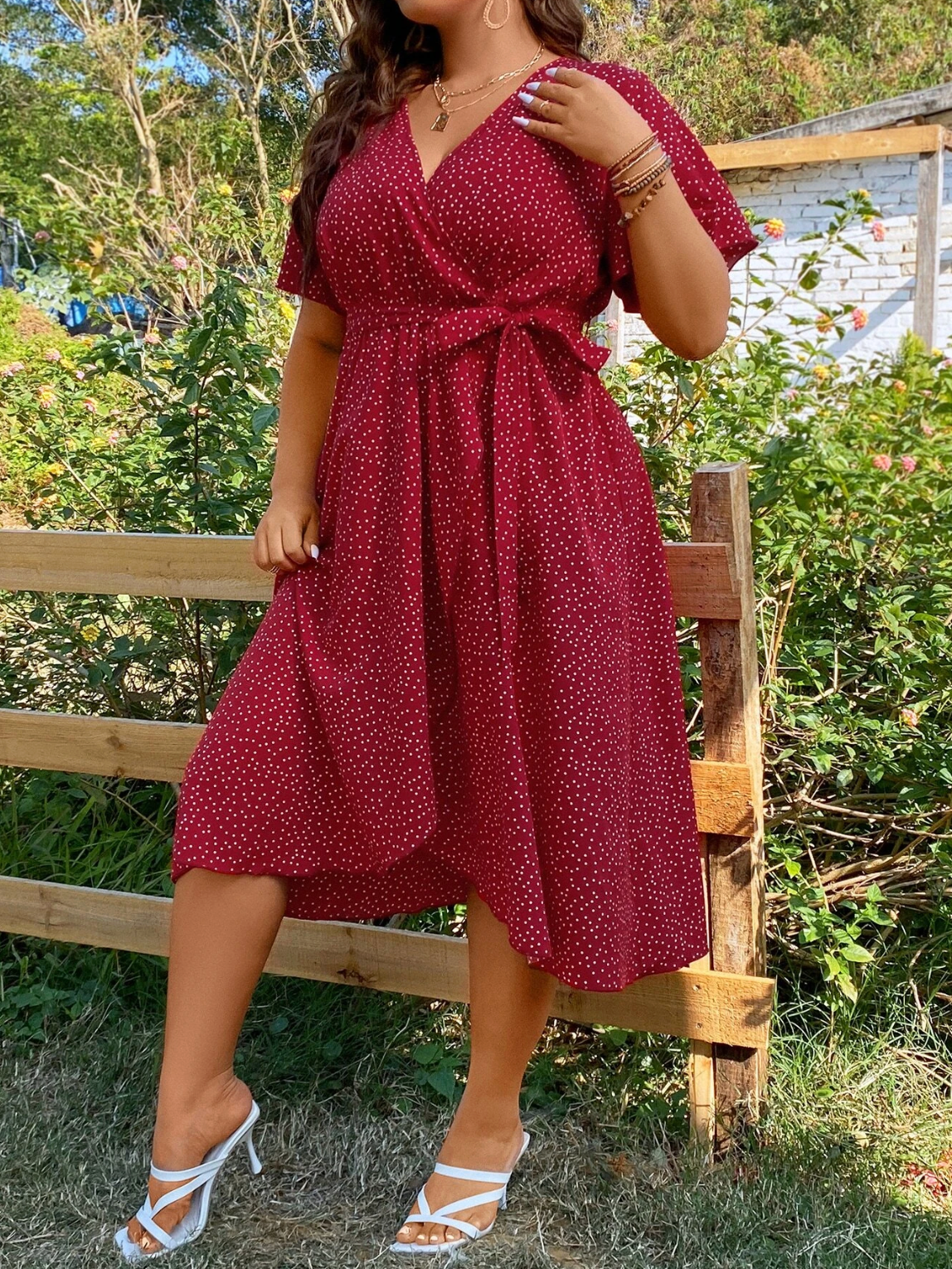 Vestido com babado