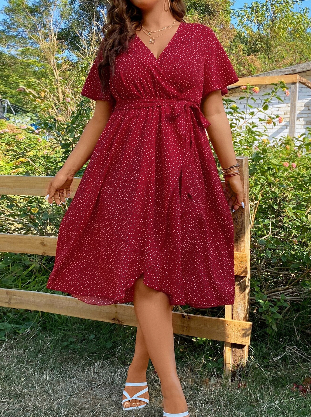Vestido com babado