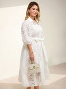 Vestido midi de lese luxo