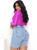 Bermuda Jeans Feminina