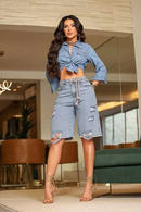 Bermuda jeans moderna