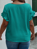 Blusa manga com babados