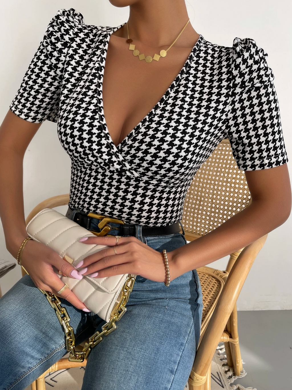 Blusa com estampa Xadrez