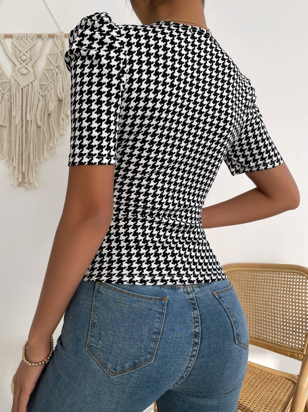 Blusa com estampa Xadrez