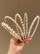 Kit 5 Tiaras de Pérolas