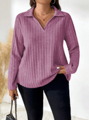 Blusa de inverno decote em V