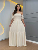 Vestido com lastex