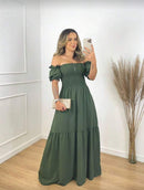 Vestido com lastex