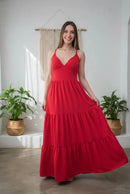 Vestido decote em V