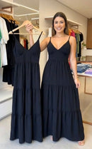 Vestido decote em V