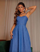 Vestido Jeans Longo