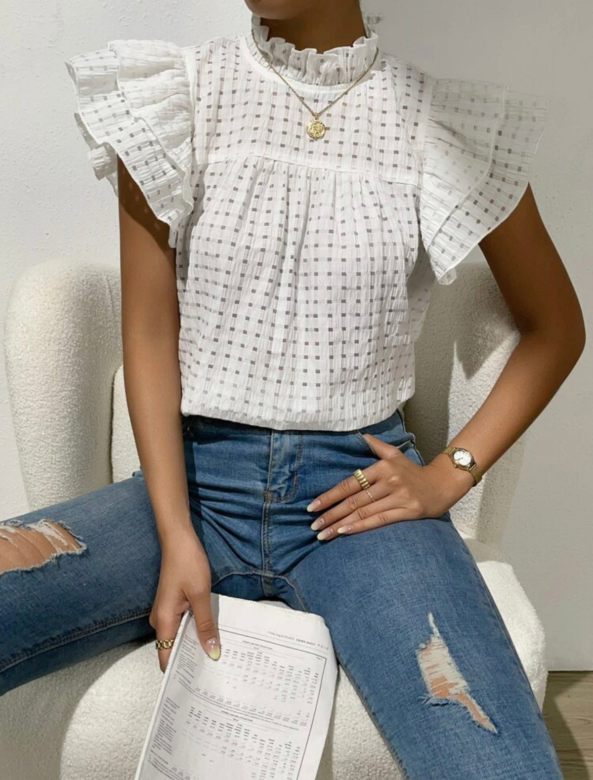 Blusa manga borboleta