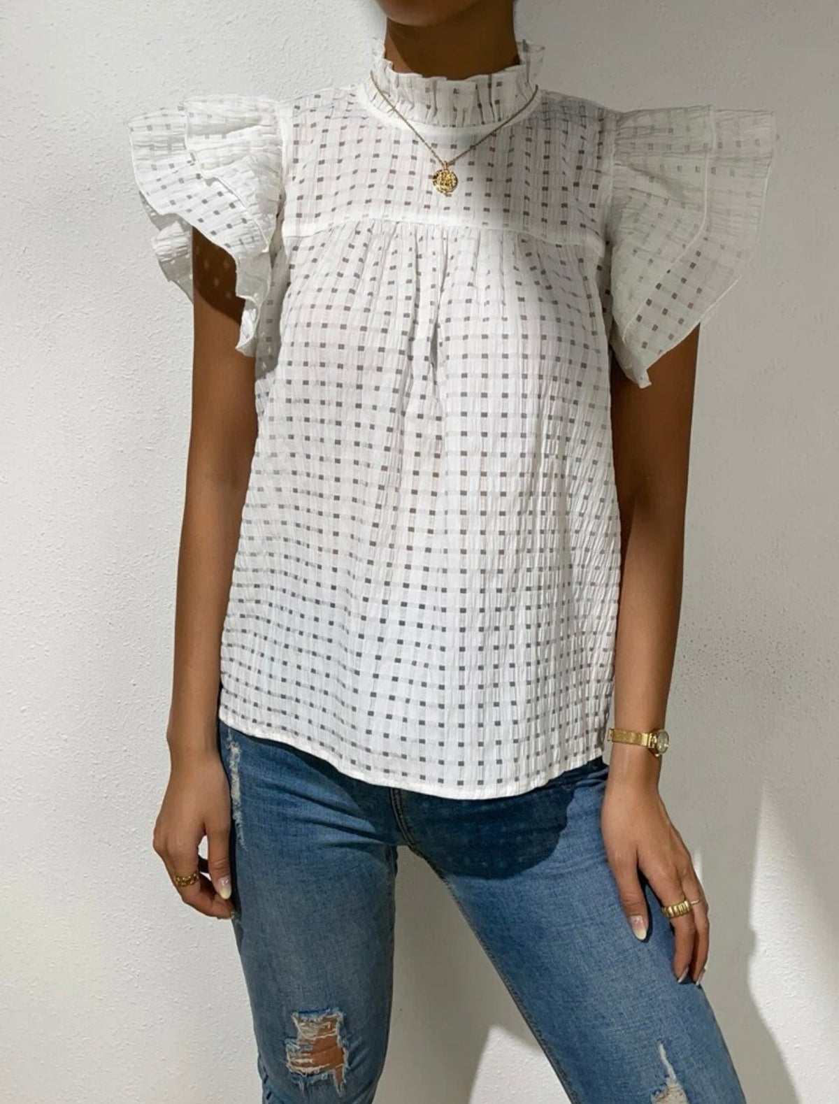 Blusa manga borboleta