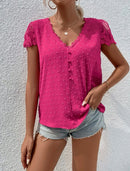 Blusa bordado de ilhós