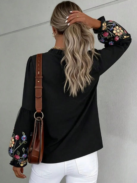 Camisa manga com bordado
