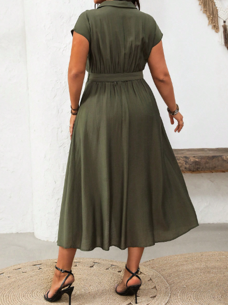 Vestido botões frontais